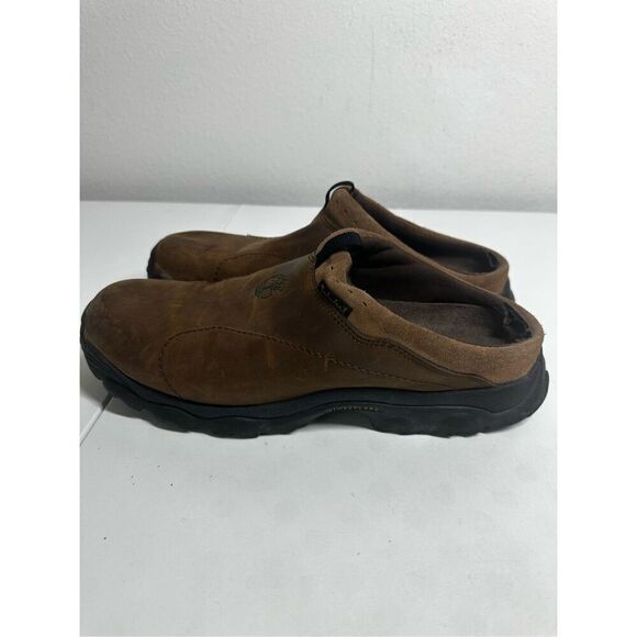 Timberland Trek Travel ACT Slip-On Loafers Mules Brown Leather Sz 11,5 M Slides - Picture 5 of 14